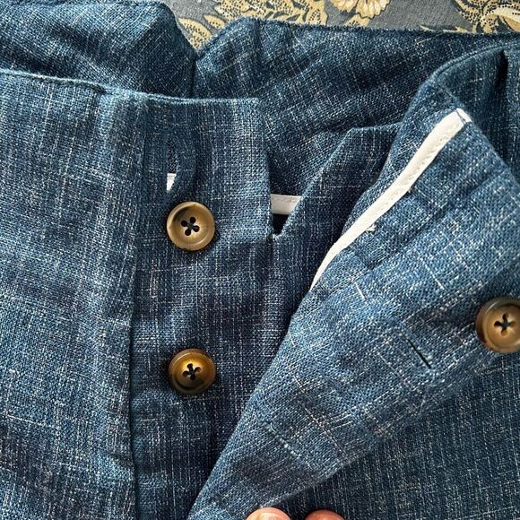 18 WAITS Men's Signature Shorts Denim Blue color - Picture 5 of 11